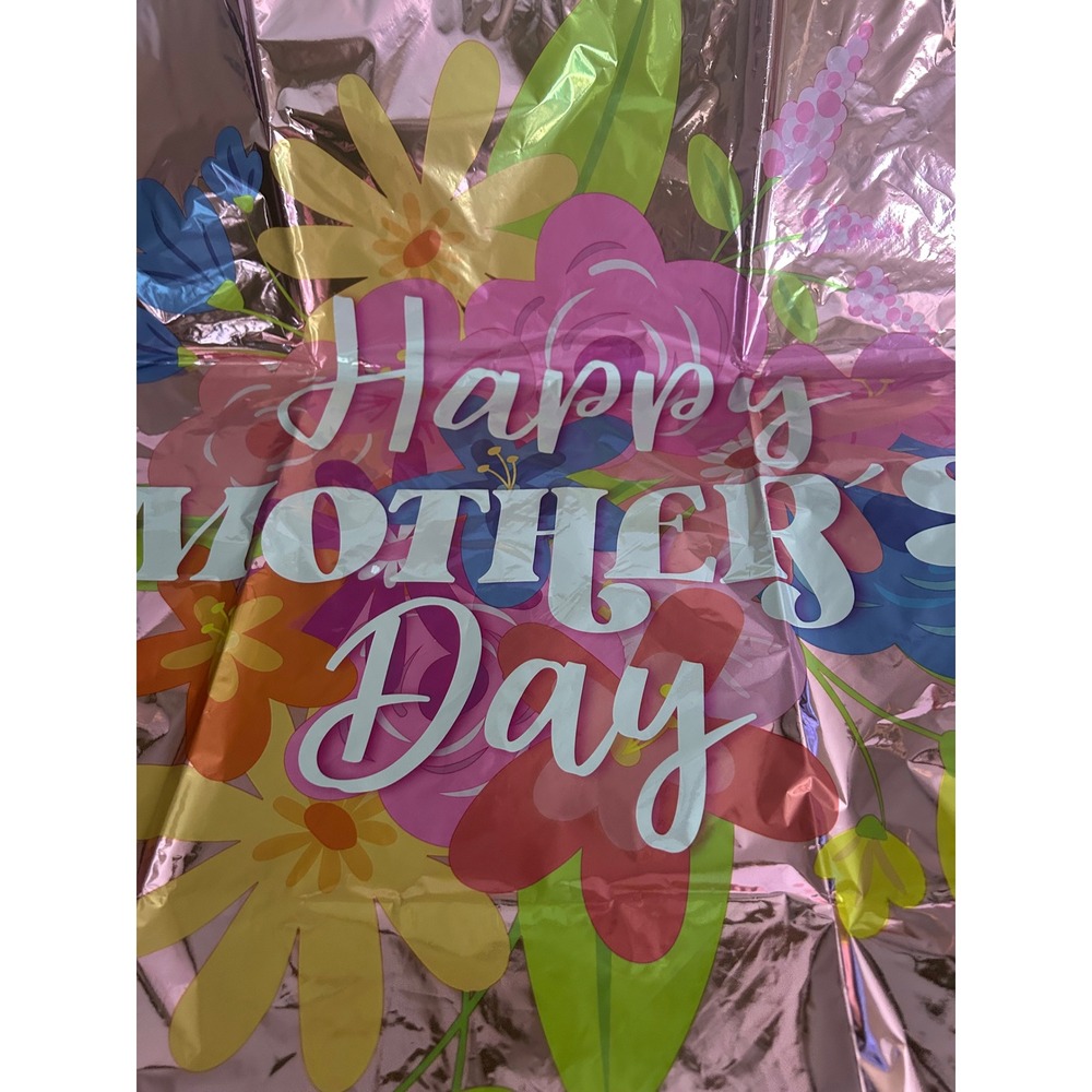Mylar Balloon Mothers Day Floral Heart Pink Gold Foil Kaleidoscope 18 Inch x 5 - Picture 4 of 6